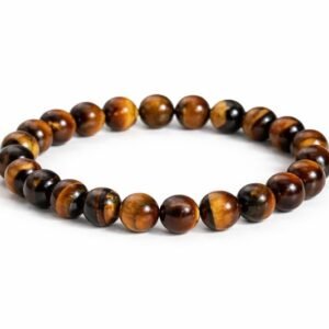 Alpha Bracelet for men made with Tiger Eye crystal for confidence power and success