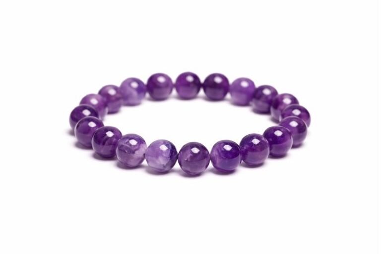 Anti Stress Bracelet made with Amethyst crystal for anxiety relief and calm mind