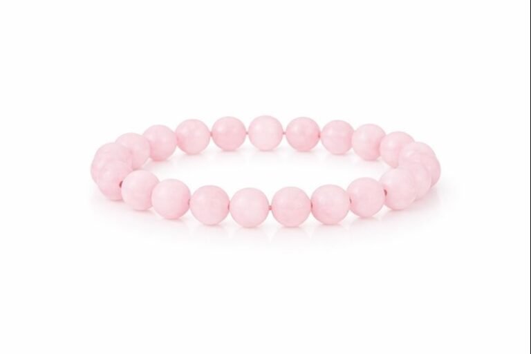 Love Attraction Bracelet made with Rose Quartz crystal for self love and relationship harmony
