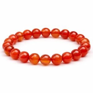 Stamina and Power Bracelet made with Carnelian crystal for strength and vitality