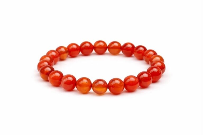 Stamina and Power Bracelet made with Carnelian crystal for strength and vitality