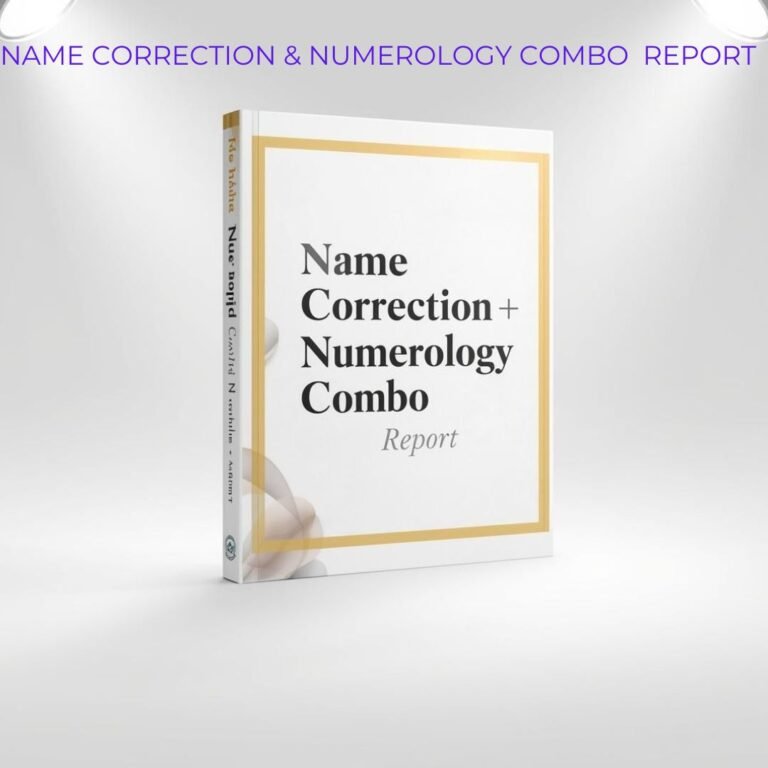 name correction and numerology combo report for career confidence