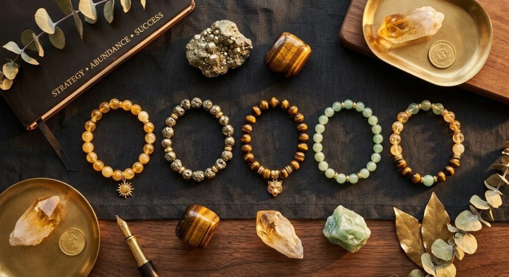 best crystal bracelet for business success and wealth attraction