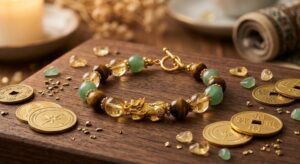 best crystal bracelet for money and wealth attraction made with citrine aventurine tiger eye